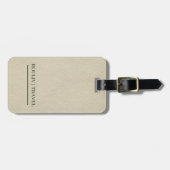 Modern Cream Luggage Tag - ROULIV Travel Signature ラゲッジタグ (正面横)