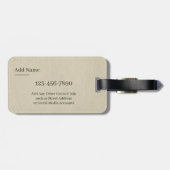 Modern Cream Luggage Tag - ROULIV Travel Signature ラゲッジタグ (裏面横)