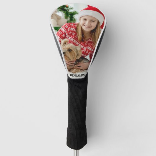 Modern Create Your Own Photo Name Pets kids ゴルフヘッドカバー (正面)
