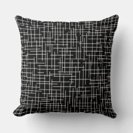 Modern Crosshatch burlap texture pattern クッション