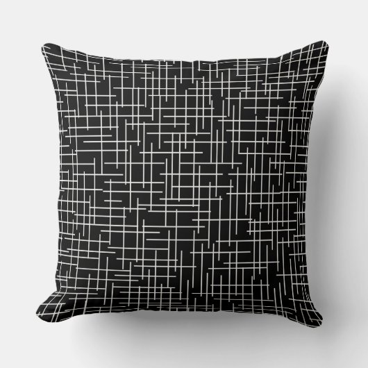 Modern Crosshatch burlap texture pattern クッション (正面)