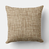 Modern Crosshatch burlap texture pattern クッション (裏面)