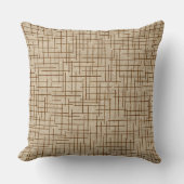 Modern Crosshatch burlap texture pattern クッション (正面)