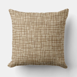 Modern Crosshatch burlap texture pattern クッション