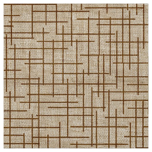 Modern Crosshatch burlap texture pattern ファブリック (見本)