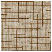 Modern Crosshatch burlap texture pattern ファブリック (クローズアップ)