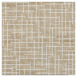 Modern Crosshatch burlap texture pattern ファブリック