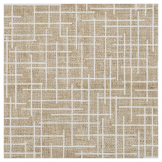 Modern Crosshatch burlap texture pattern ファブリック (見本)