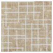 Modern Crosshatch burlap texture pattern ファブリック (クローズアップ)