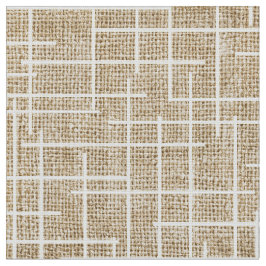 Modern Crosshatch burlap texture pattern ファブリック