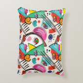 Modern Cubism Abstract Artsy Female Faces アクセントクッション (裏面(縦))