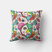 Modern Cubism Abstract Artsy Female Faces クッション (裏面)