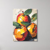 Modern Cubism Apple Canvas Art – Vibrant Abstract  キャンバスプリント (正面)
