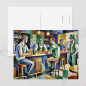 Modern Cubist Irish Pub ポストカード (正面/裏面)