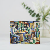 Modern Cubist Irish Pub ポストカード (スタンド正面)