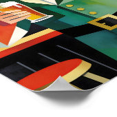 Modern Cubist Irish Pub Poster ポスター (角)