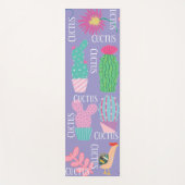 Modern cuctus illustrations Purple background ヨガマット (正面)