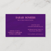 Modern Cupcake Logo Bakery Chef Catering Confetti 名刺 (裏面)