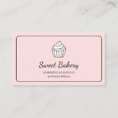 Modern Cupcake Pink Bakery 名刺 (正面)