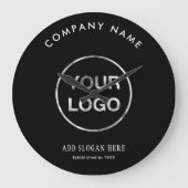 Modern Curve Logo Design Company ラージ壁時計 (正面)