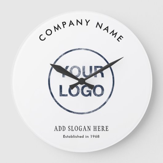 Modern Curve Logo Design Company ラージ壁時計 (正面)