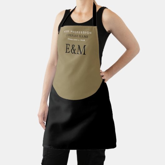 Modern Curved Initials Design Company エプロン (インサイチュ)