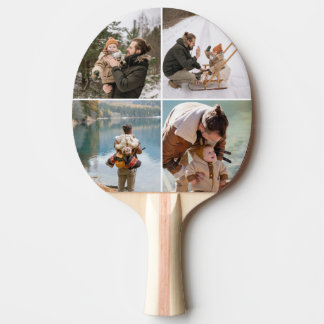 Modern Custom 4 Photo Collage Ping Pong Paddle 卓球ラケット