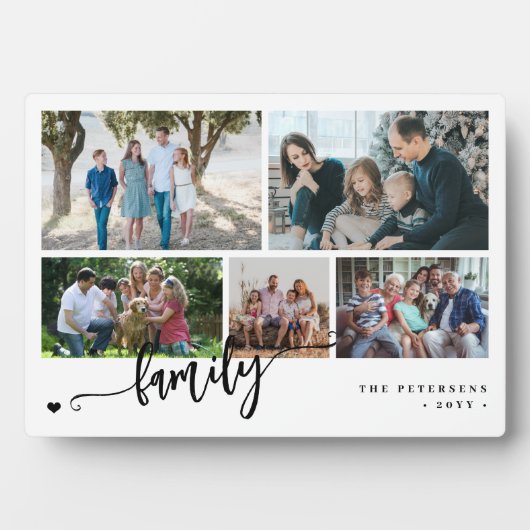 Modern custom 5 photo collage family  フォトプラーク (正面)