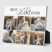 Modern Custom 6 photo Collage Best Dad Ever フォトプラーク (側面)