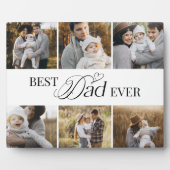 Modern Custom 6 photo Collage Best Dad Ever フォトプラーク (正面)