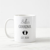 Modern Custom Baby Photo Gift For Grandma Name コーヒーマグカップ (左)