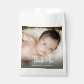Modern Custom Baby Photo Thank You  フェイバーバッグ (正面)