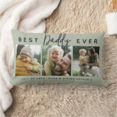 Modern Custom Best Daddy Ever | 3 Photo ランバークッション (ブランケット)