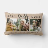 Modern Custom Best Daddy Ever | 3 Photo ランバークッション (正面)
