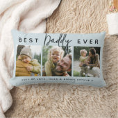 Modern Custom Best Daddy Ever | 3 Photo ランバークッション (ブランケット)