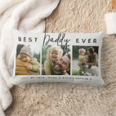 Modern Custom Best Daddy Ever | 3 Photo ランバークッション (ブランケット)