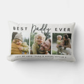 Modern Custom Best Daddy Ever | 3 Photo ランバークッション (正面)