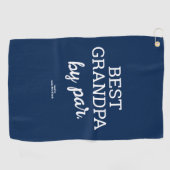 Modern Custom Best Grandpa by Par Blue ゴルフタオル (横)