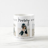 Modern Custom Best Mommy Ever | 3 写真 コーヒーマグカップ (中央)