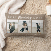 Modern Custom Best Mommy Ever | 3 写真 ランバークッション (ブランケット)