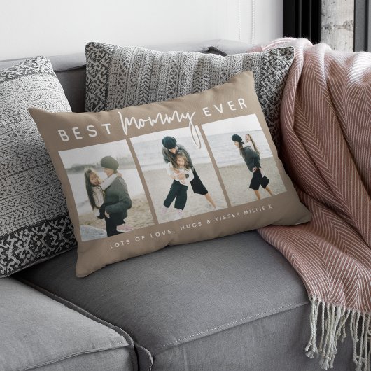 Modern Custom Best Mommy Ever | 3 写真 ランバークッション