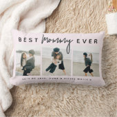 Modern Custom Best Mommy Ever | 3 Photo ランバークッション (ブランケット)