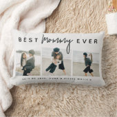 Modern Custom Best Mommy Ever | 3 Photo ランバークッション (ブランケット)