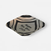 Modern Custom Brushed Metal Happy New Years Party ペーパープレート (傾斜あり)