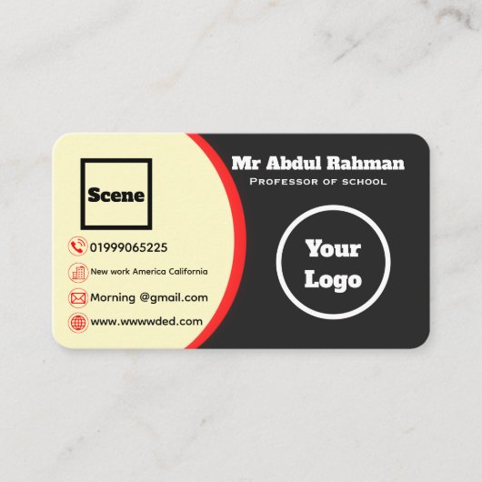 Modern Custom Business Card 名刺 (正面)