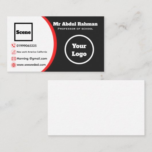Modern Custom Business Card 名刺 (正面/裏面)