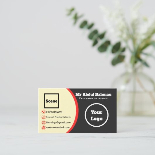 Modern Custom Business Card 名刺 (スタンド正面)