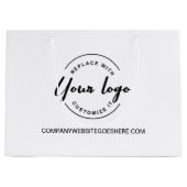 Modern Custom Business Company website Your Logo  ラージペーパーバッグ (正面)