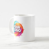 Modern Custom Business Logo Branded Coffee Mug コーヒーマグカップ (正面左)