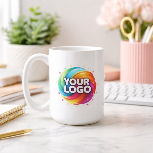 Modern Custom Business Logo Branded Large コーヒーマグカップ